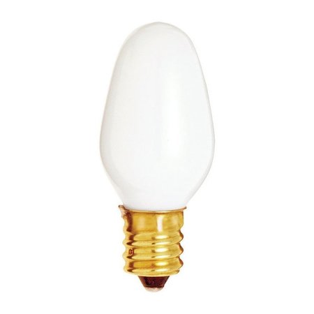 SATCO 7 W C7 Nightlight Incandescent Bulb E12 (Candelabra) Soft White 1 pk S4726